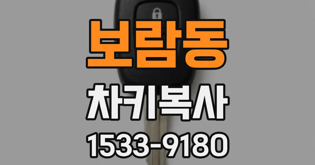 보람동 차키복사