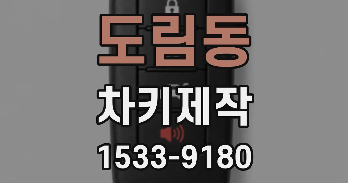 도림동 차키제작