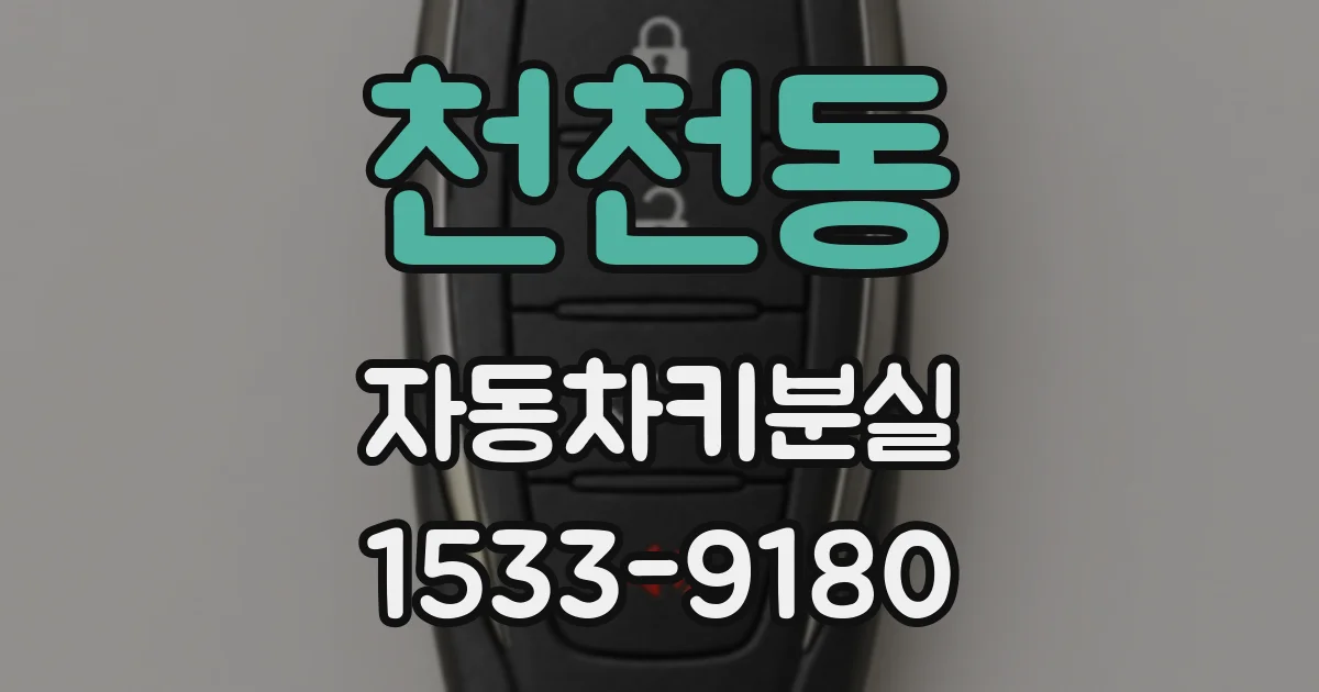 천천동 자동차키분실