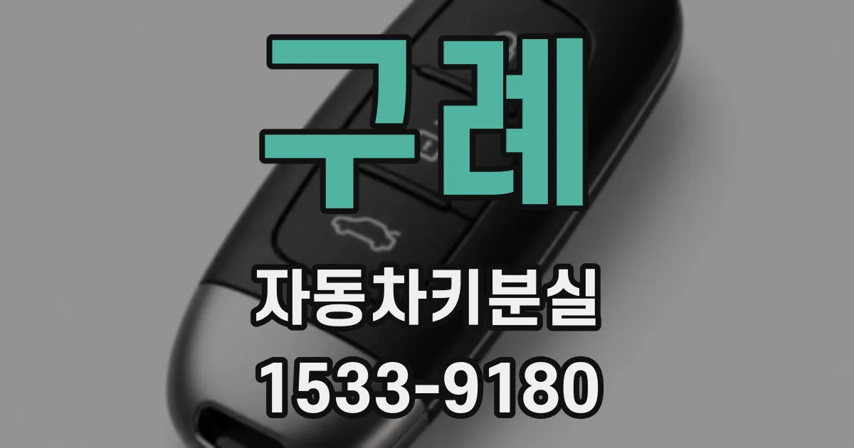 구례 자동차키분실