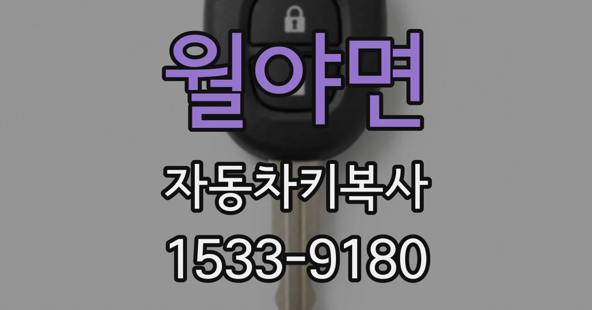 월야면 자동차키복사