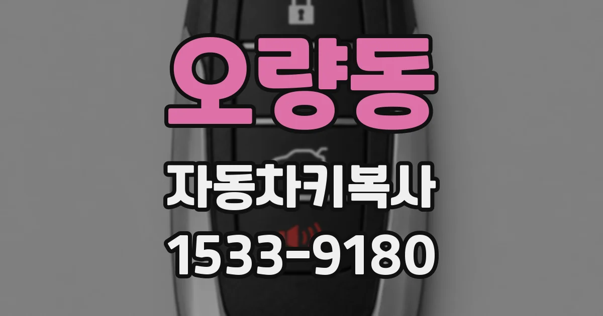 오량동 자동차키복사
