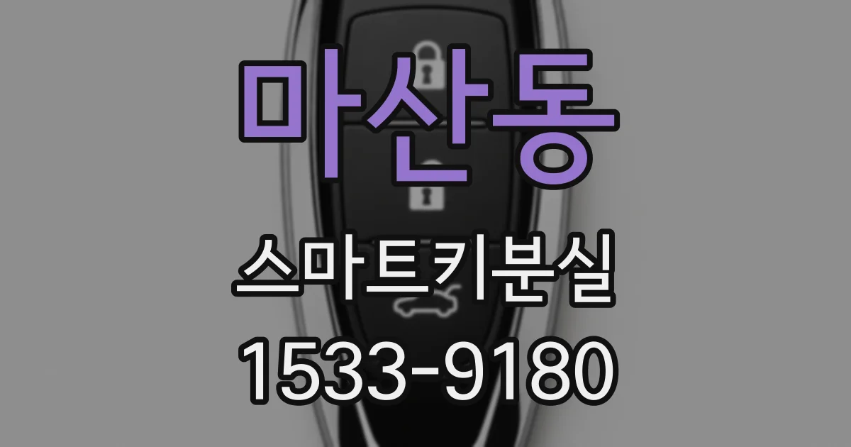 마산동 스마트키분실