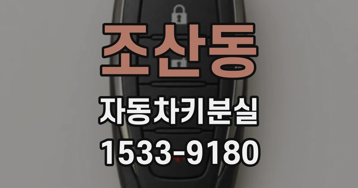 조산동 자동차키분실