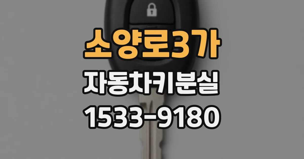 소양로3가 자동차키분실
