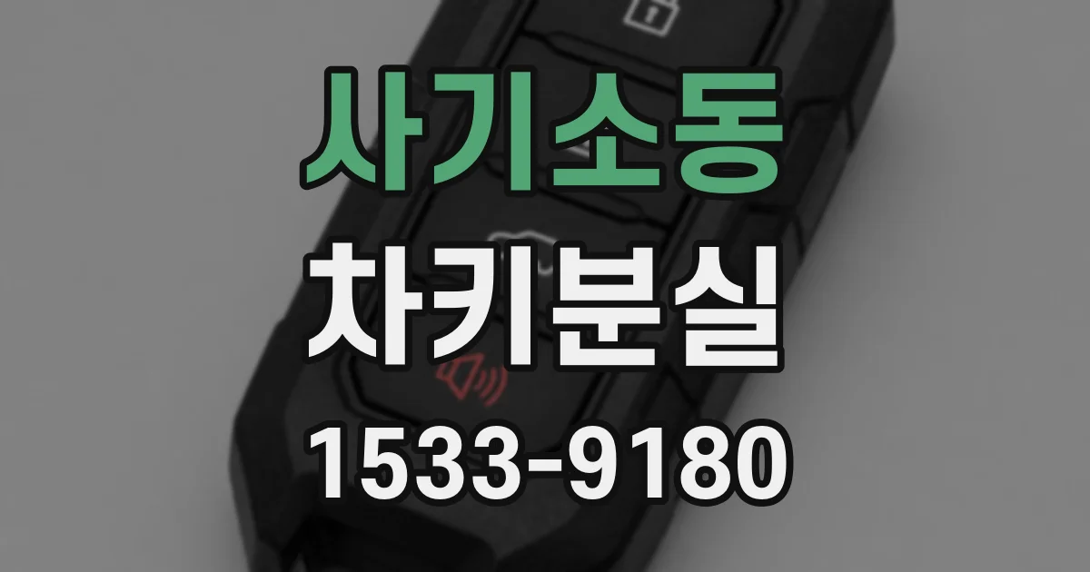 사기소동 차키분실