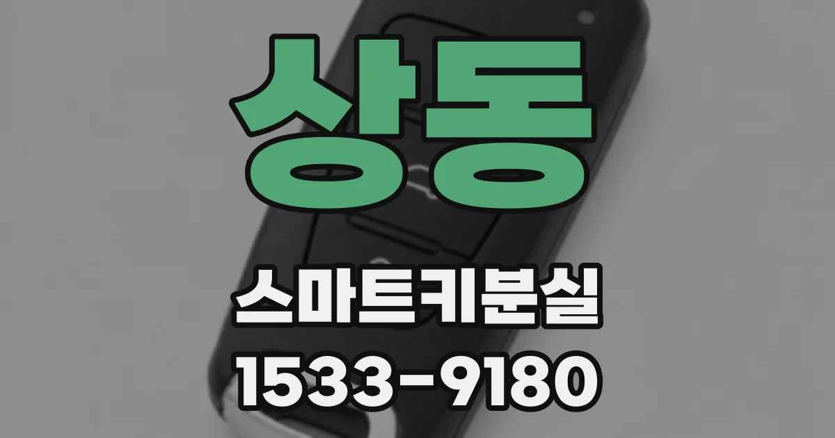상동 스마트키분실