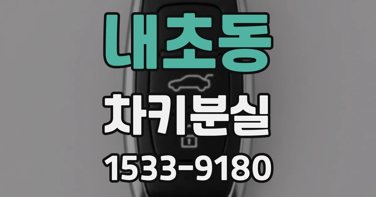 내초동 차키분실