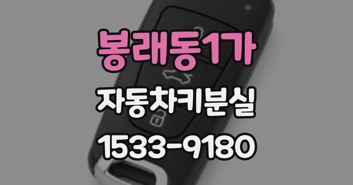봉래동1가 자동차키분실