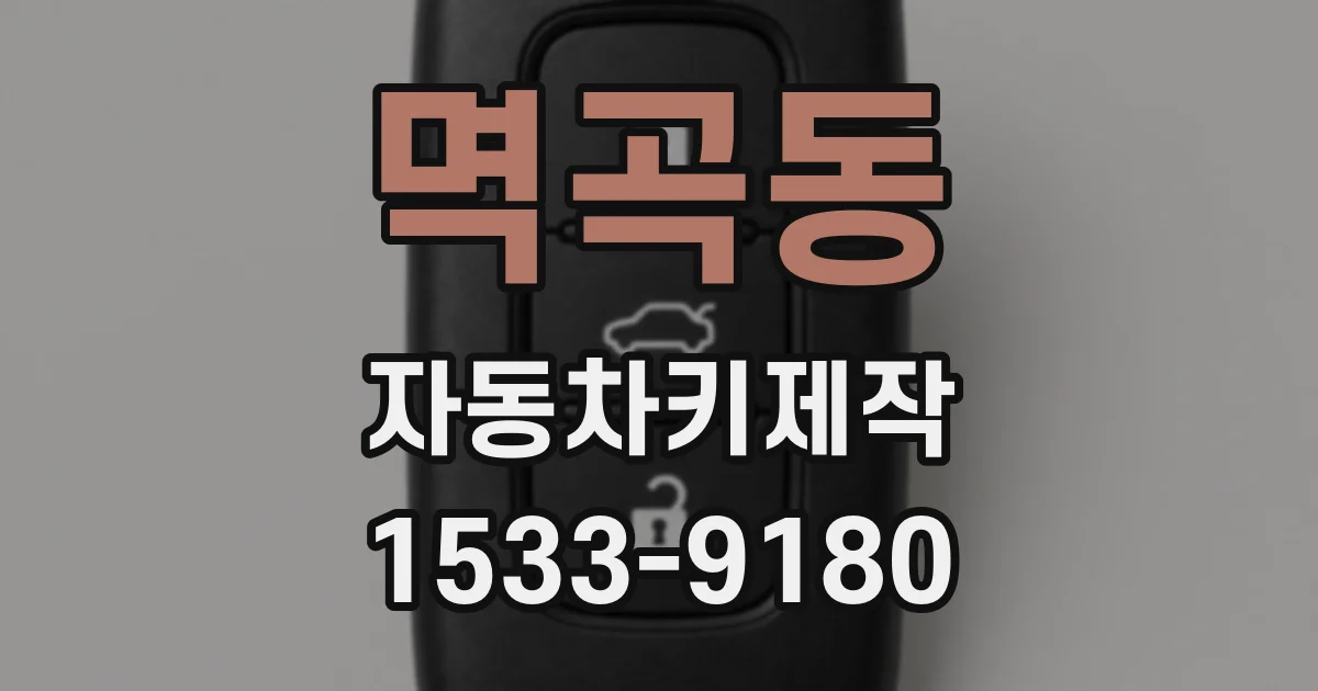 멱곡동 자동차키제작