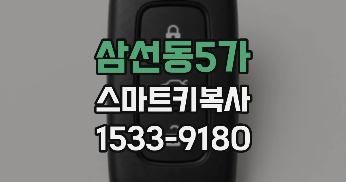 삼선동5가 스마트키복사