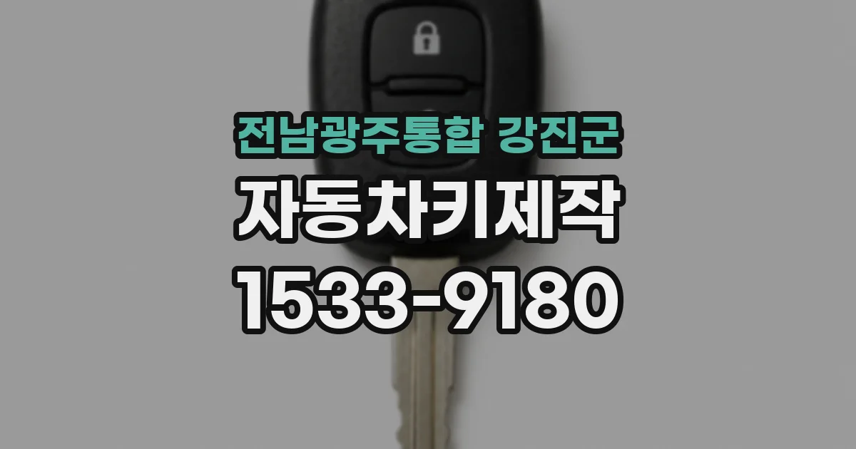 전남광주통합 강진군 자동차키제작