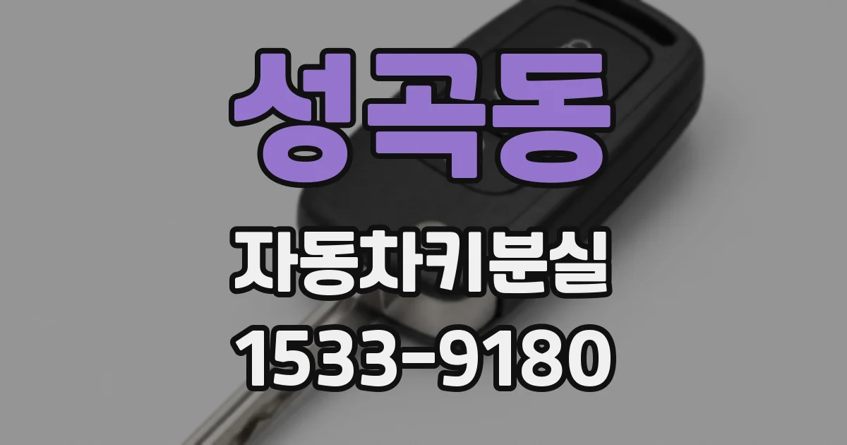 성곡동 자동차키분실