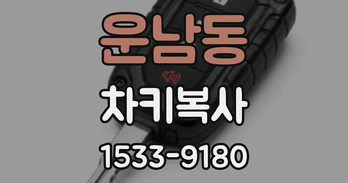 운남동 차키복사