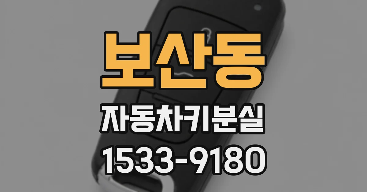 보산동 자동차키분실
