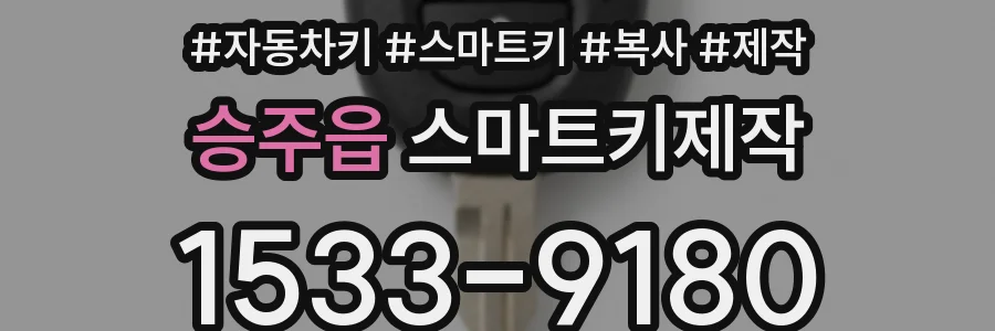 승주읍 스마트키제작