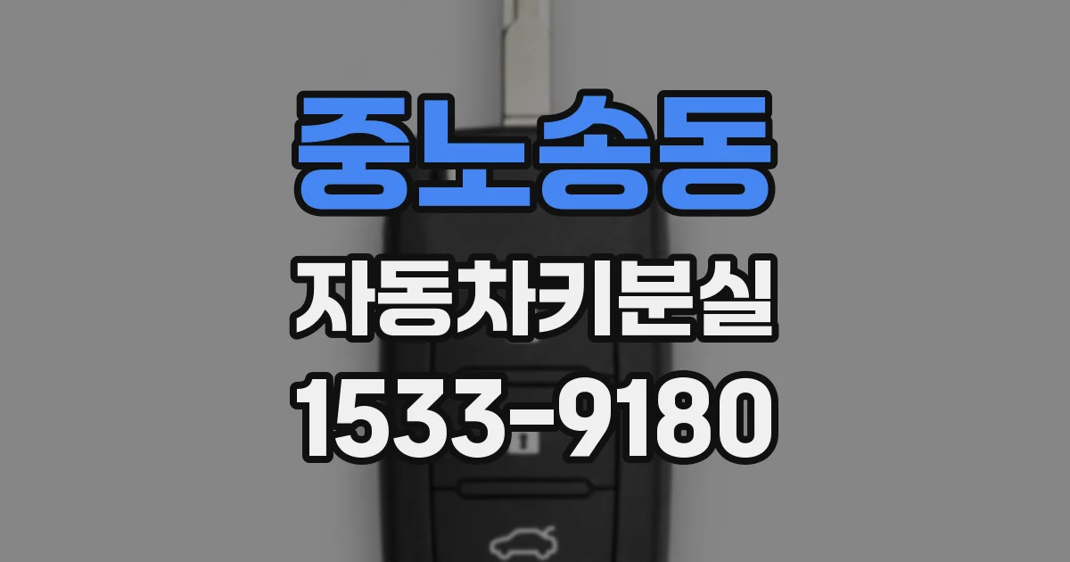 중노송동 자동차키분실