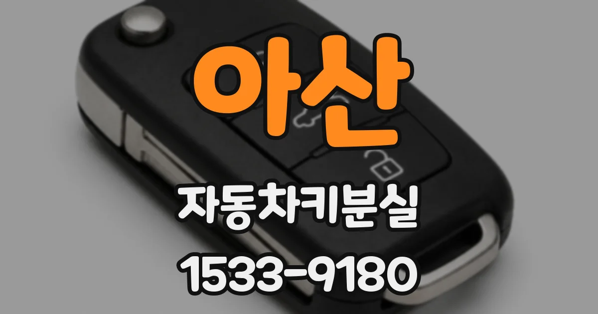 아산 자동차키분실