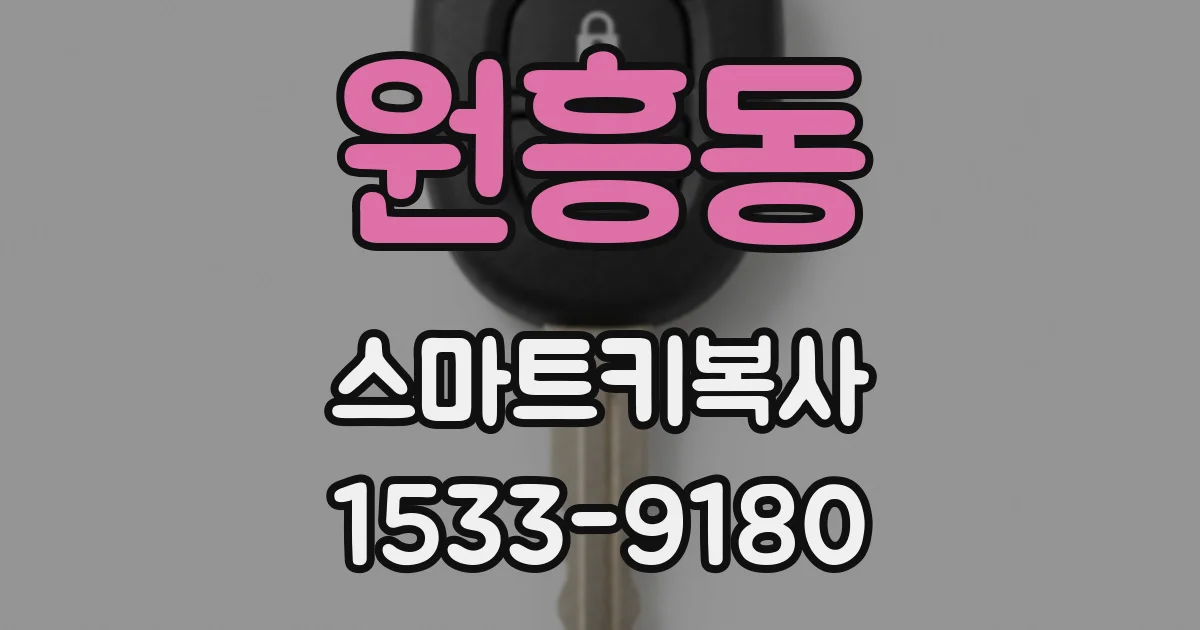 원흥동 스마트키복사