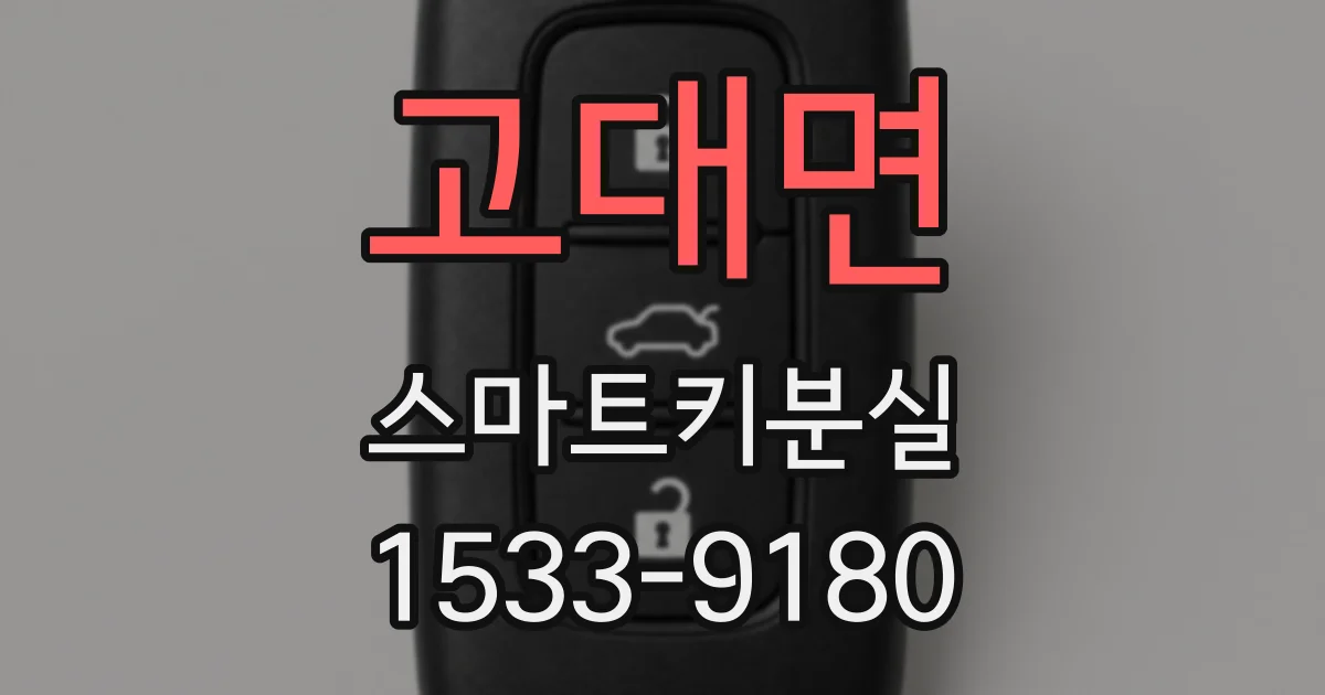 고대면 스마트키분실