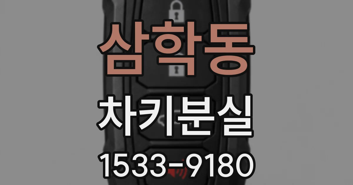 삼학동 차키분실