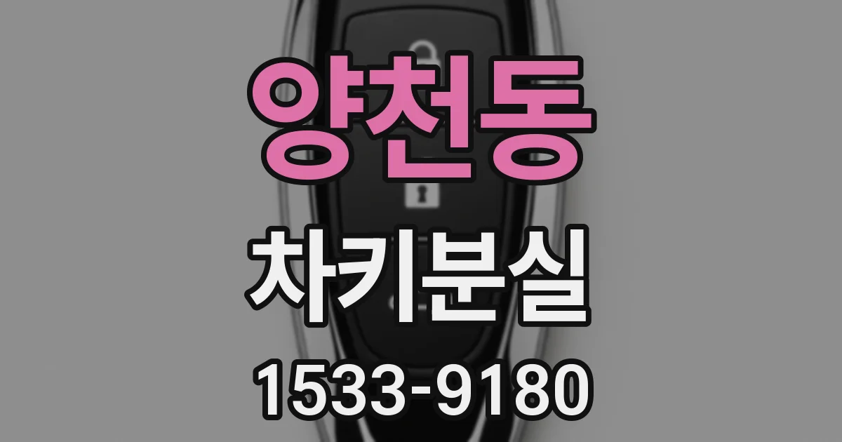 양천동 차키분실