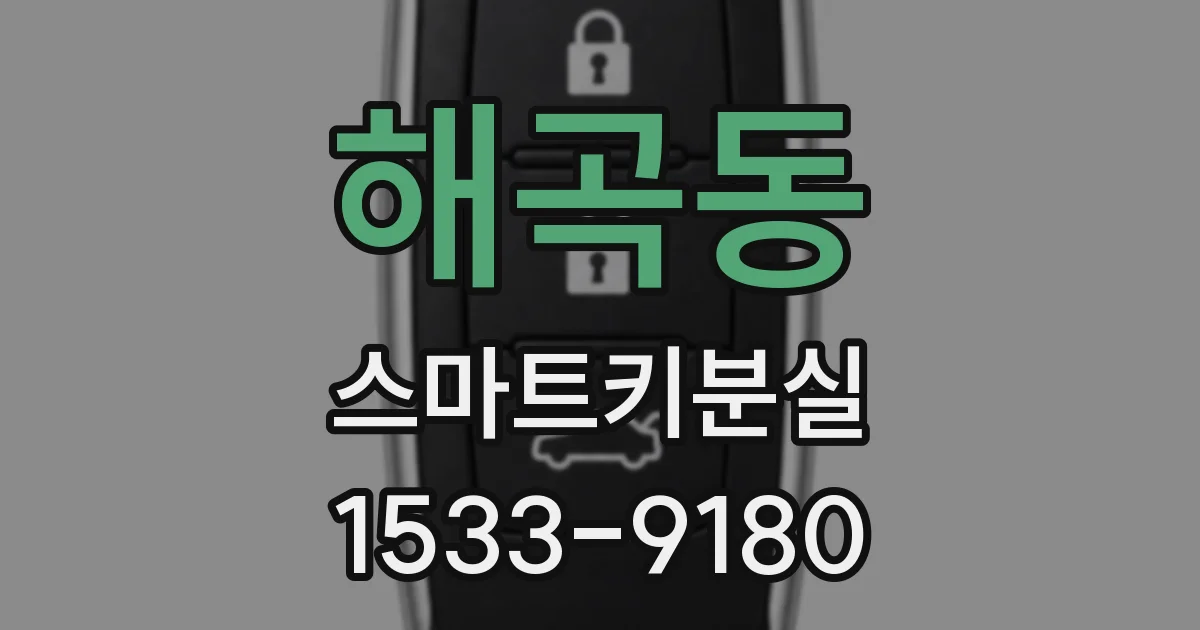 해곡동 스마트키분실