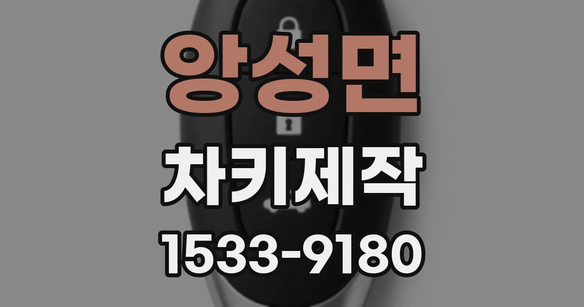 앙성면 차키제작