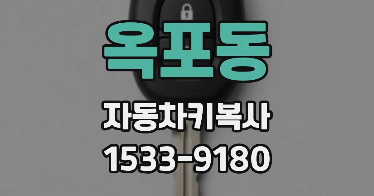 옥포동 자동차키복사