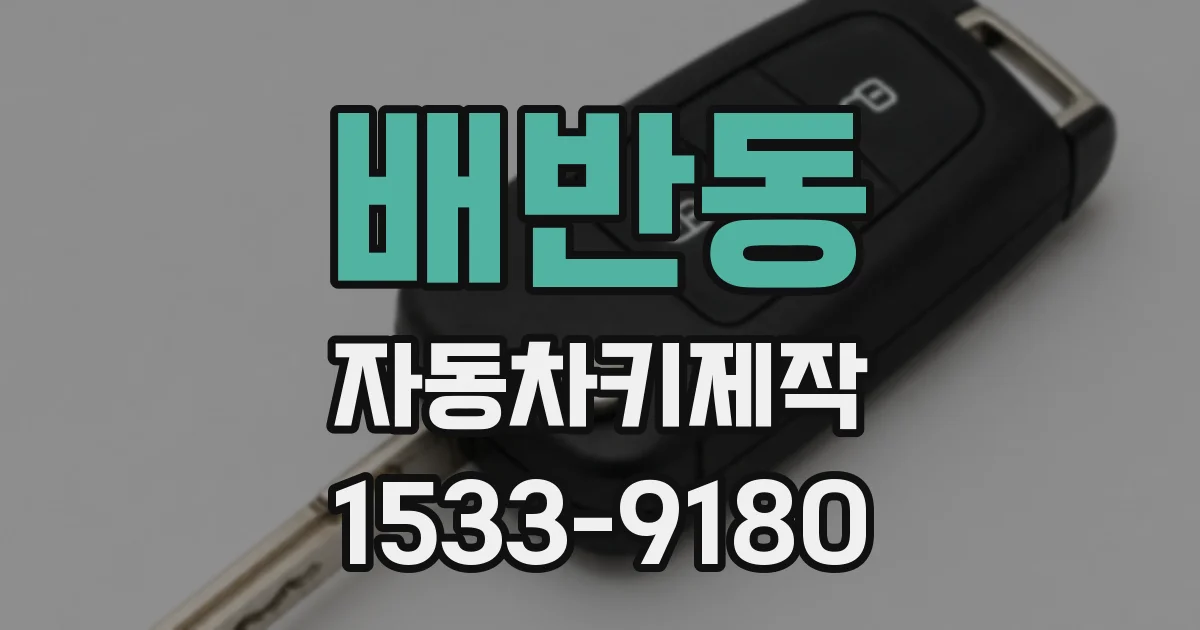 배반동 자동차키제작
