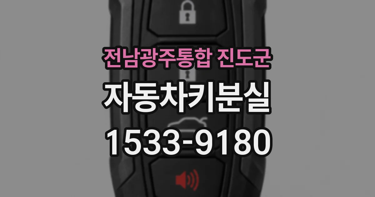 전남광주통합 진도군 자동차키분실