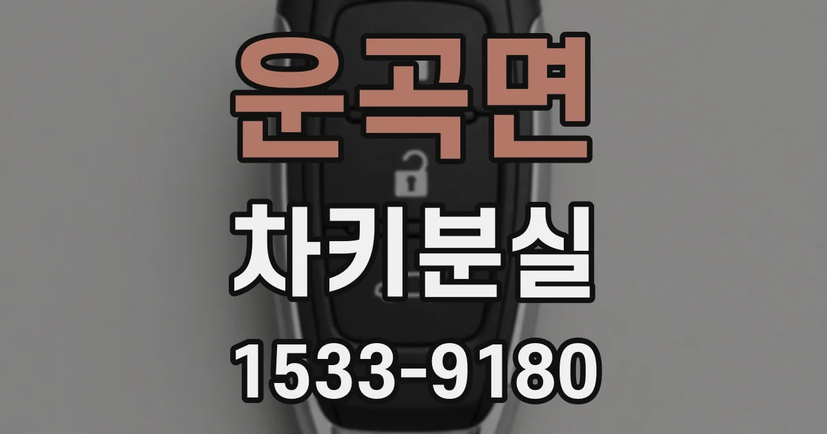 운곡면 차키분실