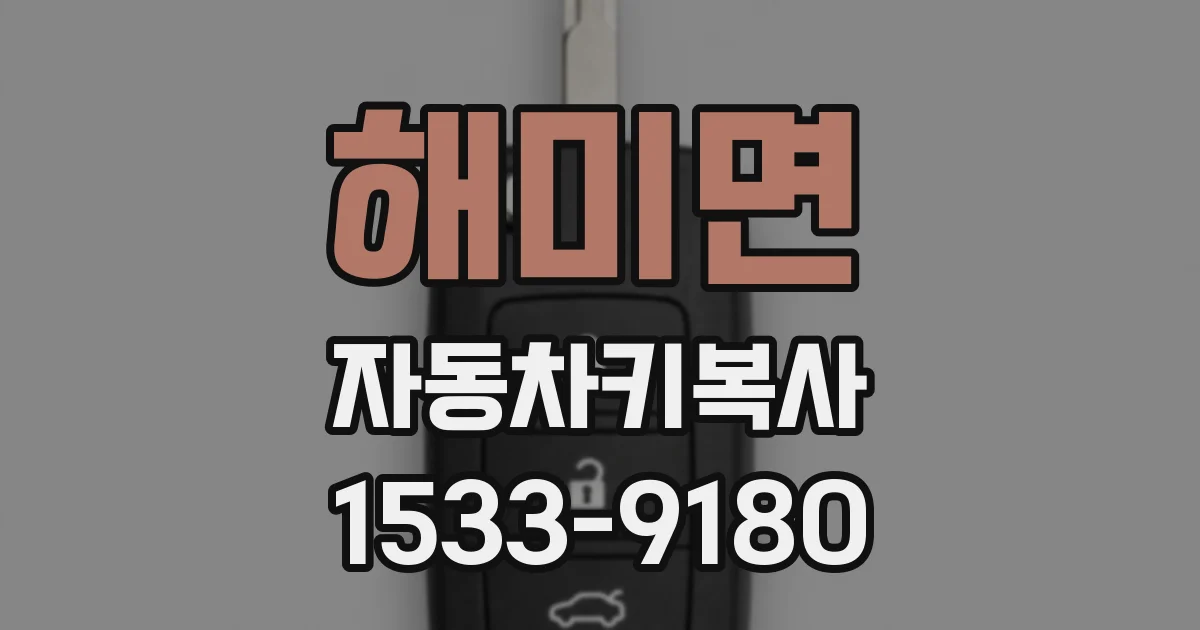 해미면 자동차키복사