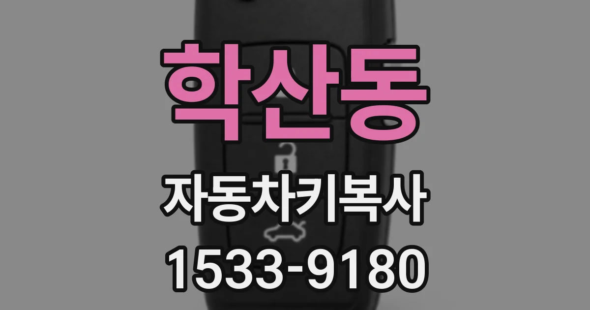 학산동 자동차키복사