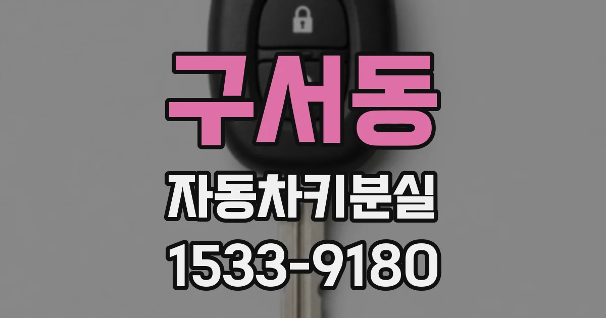구서동 자동차키분실