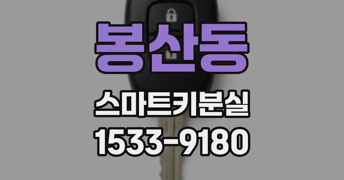 봉산동 스마트키분실