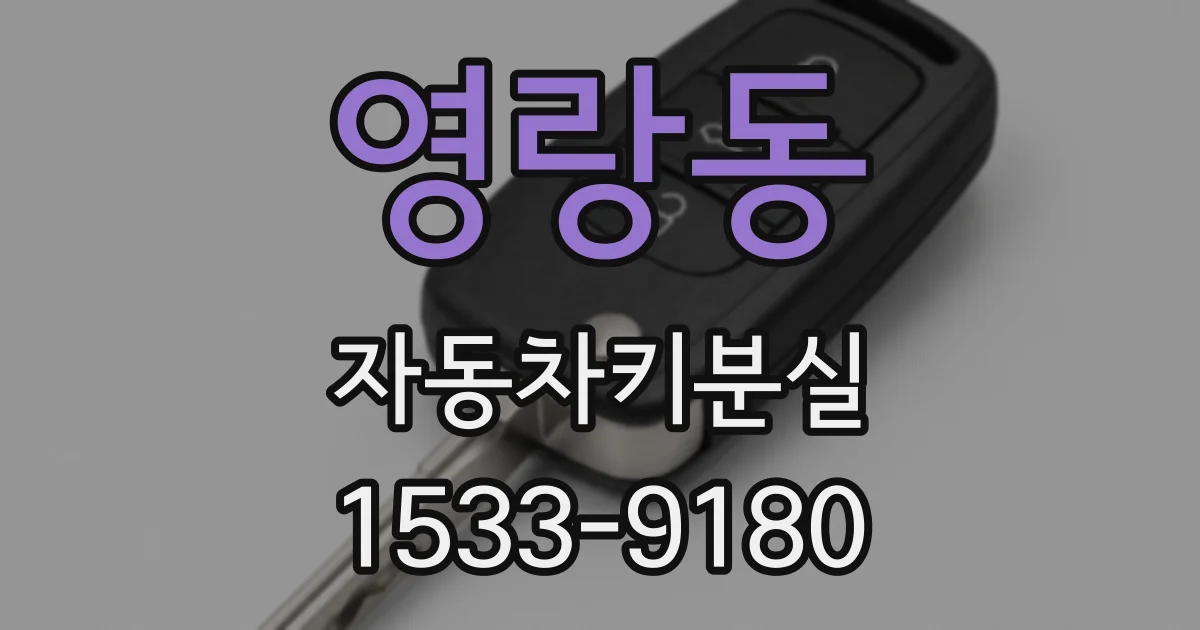 영랑동 자동차키분실