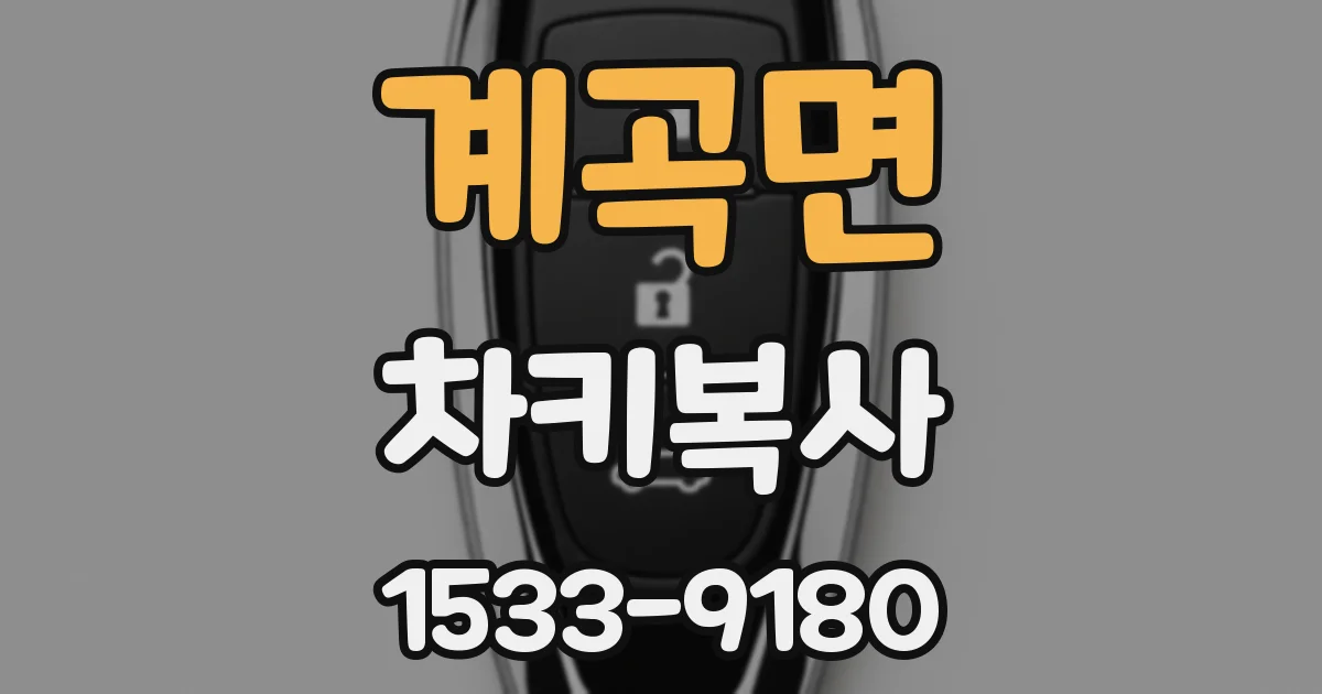 계곡면 차키복사
