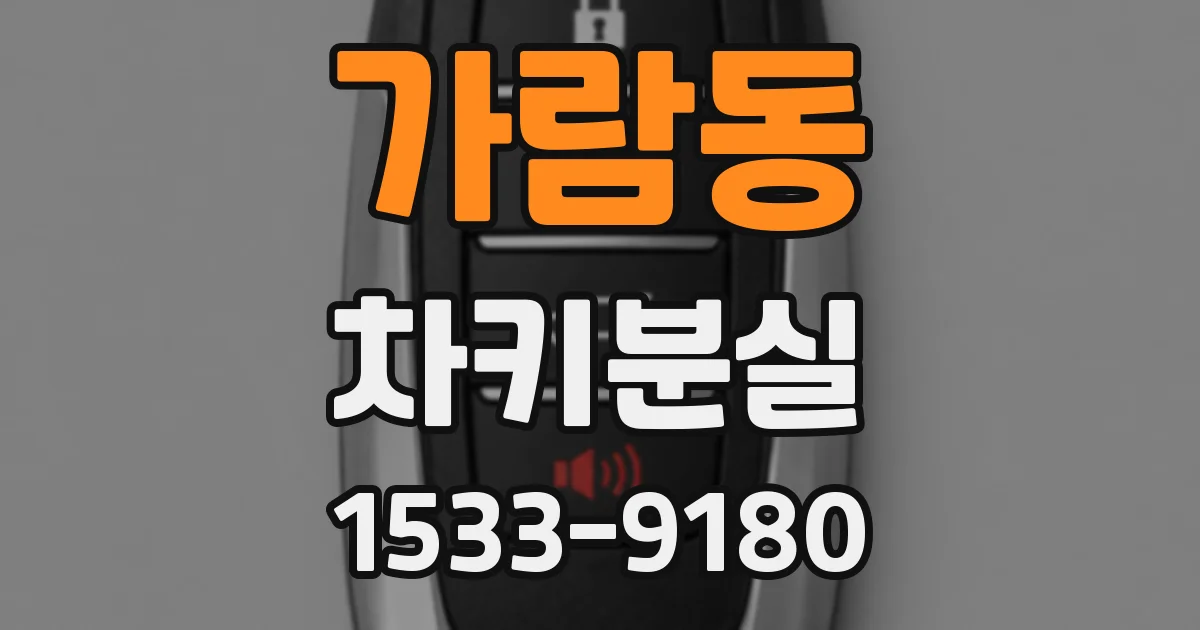 가람동 차키분실