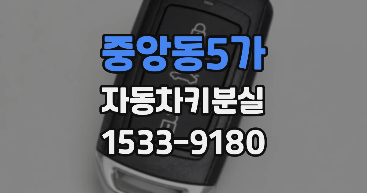 중앙동5가 자동차키분실