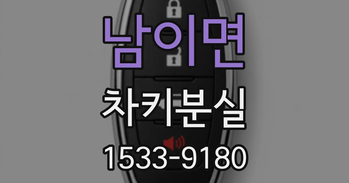 남이면 차키분실