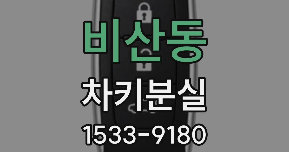 비산동 차키분실