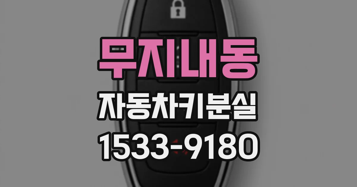 무지내동 자동차키분실