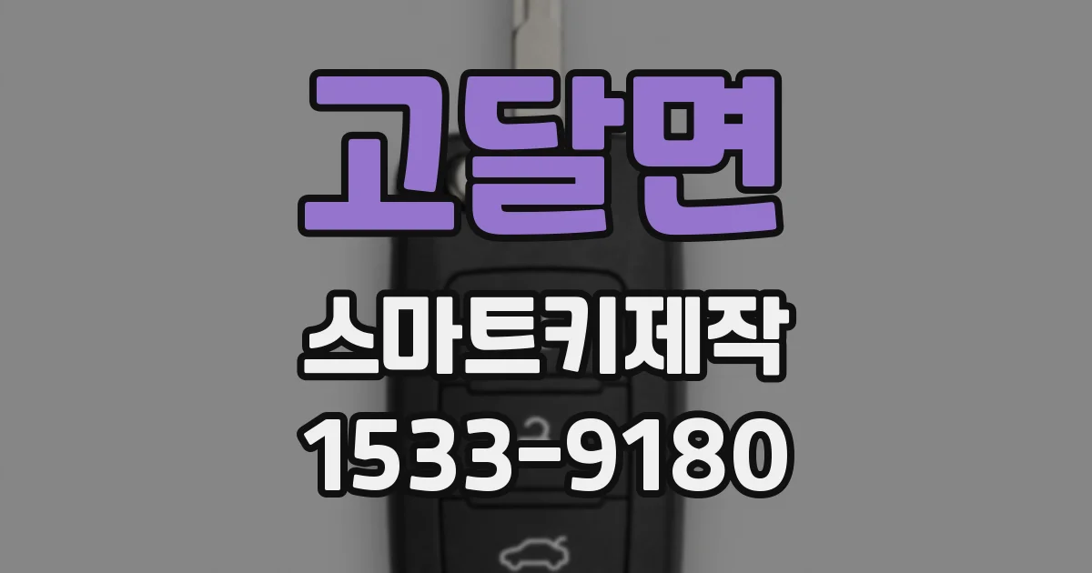 고달면 스마트키제작