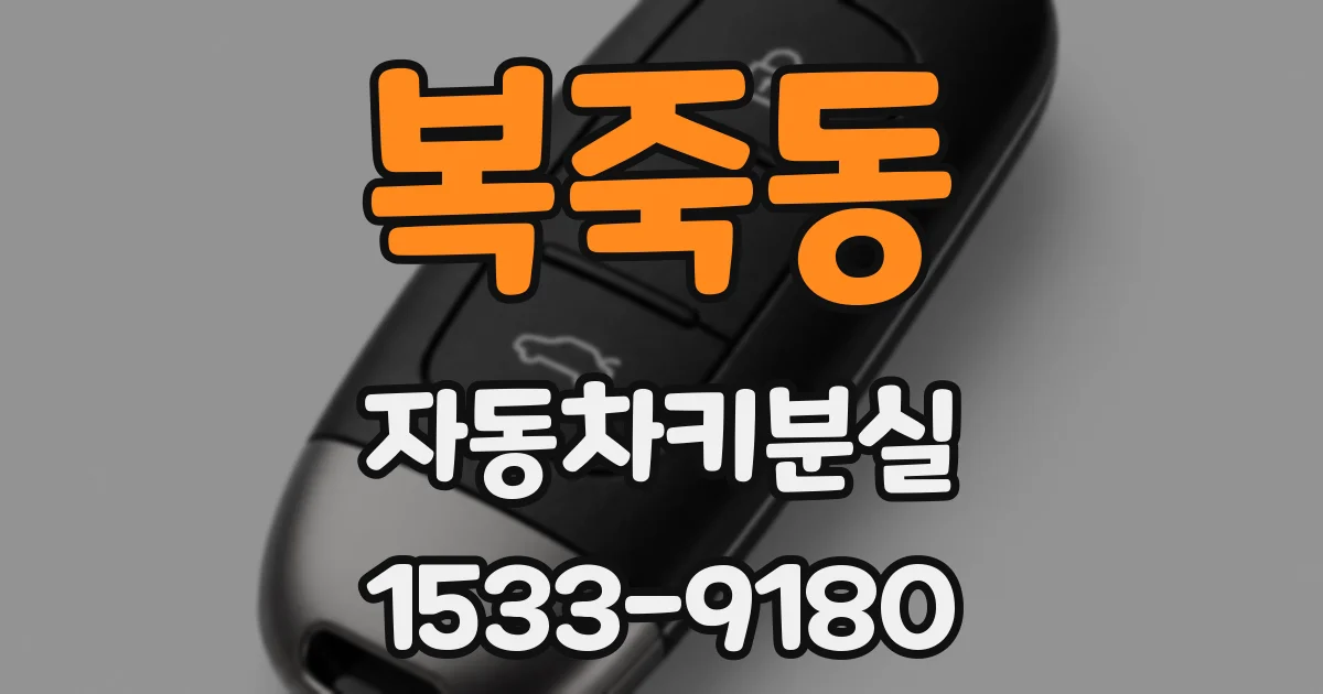 복죽동 자동차키분실