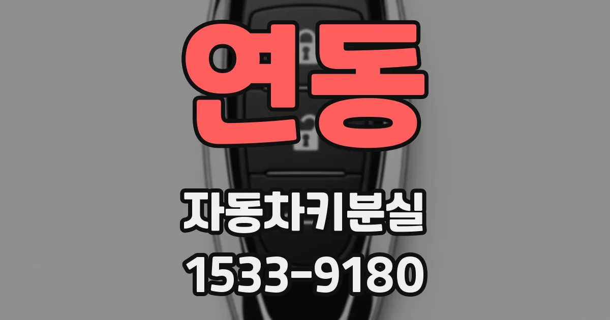 연동 자동차키분실