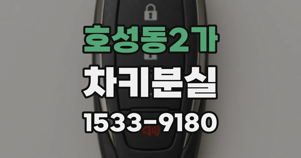 호성동2가 차키분실