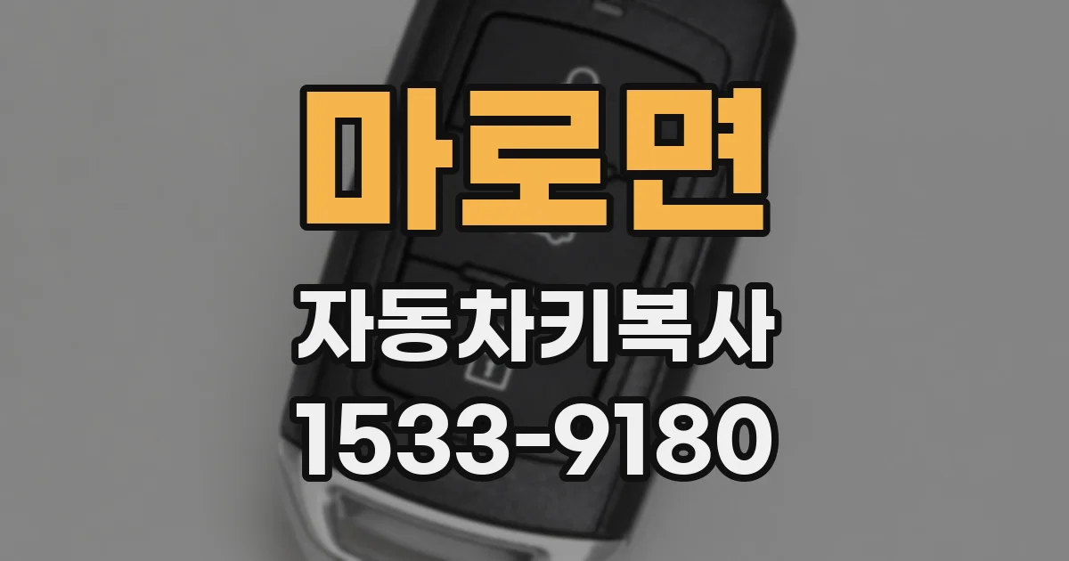 마로면 자동차키복사