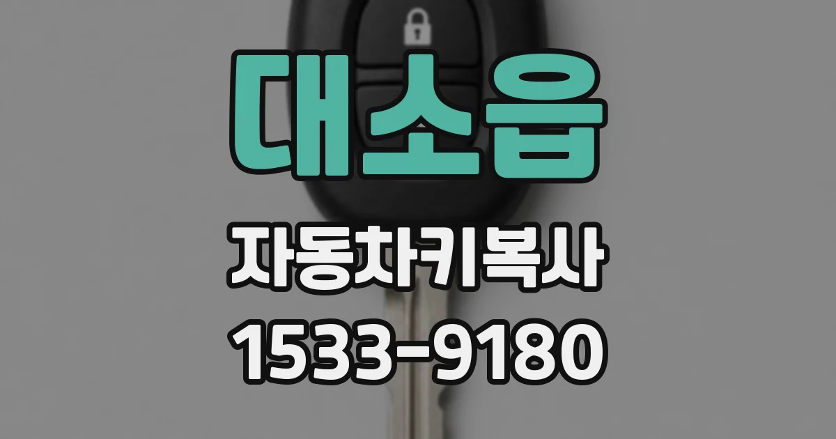 대소읍 자동차키복사