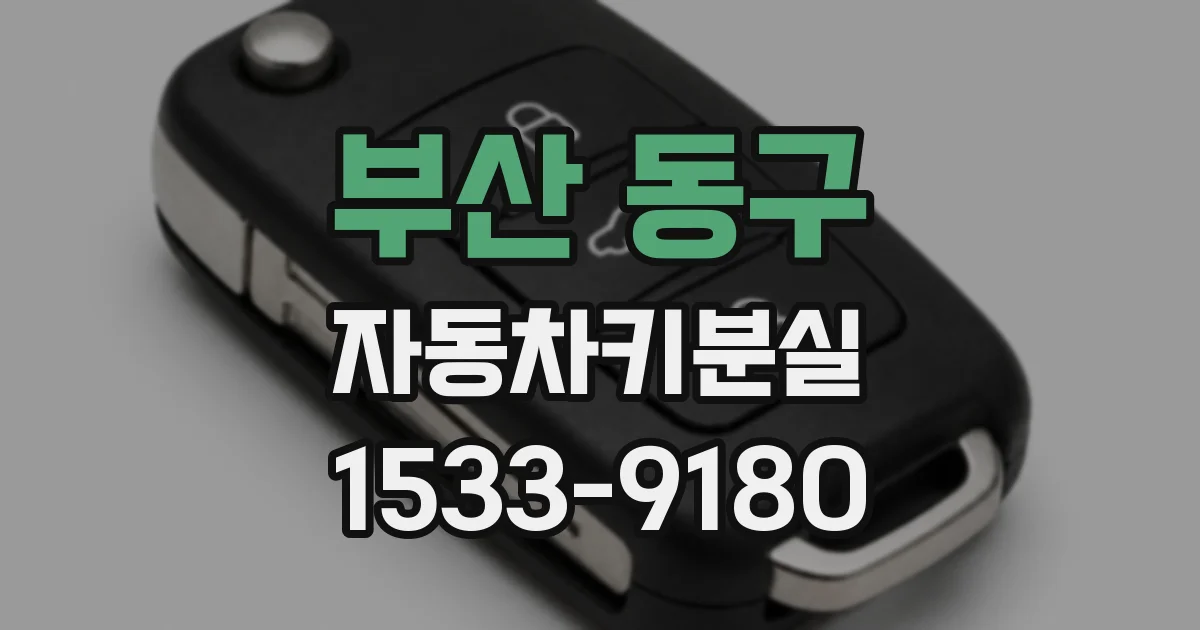 부산 동구 자동차키분실